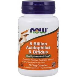 NOW 8 BILLION ACIDOPHILUS & BIFIDUS 60 stk