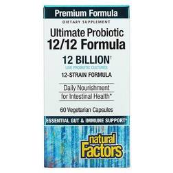 Natural Factors Ultimate Probiotic 12/12 Formula 60 Veg Capsules 60