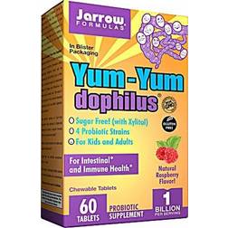 Jarrow Formulas Yum-Yum Dophilus Natural Raspberry 1 billion 60 Chewable Tablets