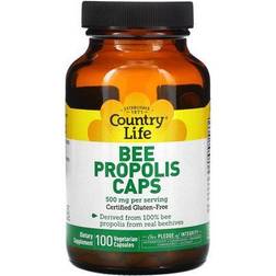 Country Life Bee Propolis Caps 500 mg 100 Vegetarian Capsules 100 pcs