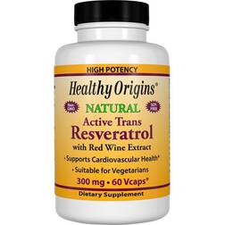 Healthy Origins Resveratrol with Red Wine Extract 300 mg. 60 Vegetarian Capsules