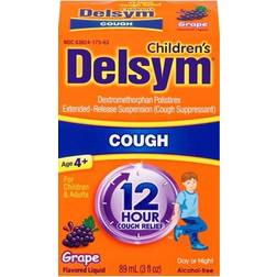 Delsym Children's Cough Suppressant Liquid Grape 3.0 fl oz