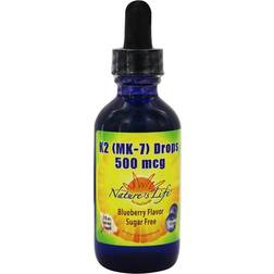 Nature's Life Vitamin K2 (MK-7) Drops Liquid Blueberry 500 mcg. 2 fl. oz