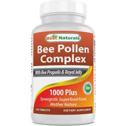 Best Naturals Bee Pollen Complex 1000 Mg 120 Tablets