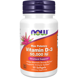 NOW Vitamin D-3 50000 IU 50 stk