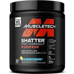 Muscletech Shatter Pumped 8 Stimulant-Free Pre Workout Blueberry Lemonade 30 Servings Stimulant Free Pre-Workout