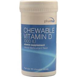 Pharmax Chewable Vitamin D 1000 IU Blackcurrant Flavor 90 Chewables