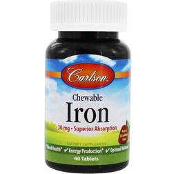 Carlson Chewable Iron Natural Strawberry 30 mg 60 Tablets