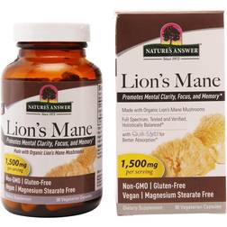 Nature's Answer Lion's Mane Mental Clarity Support 1500 mg. 90 Vegetarian Capsules