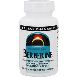 Source Naturals Berberine Gastrointestinal, Healthy Blood Glucose, & Healthy Cholesterol Support 500 mg. 60 Vegetarian Capsules