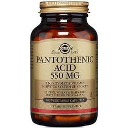 Solgar Pantothenic Acid 550 mg 100 Vegetable Capsules 100 st