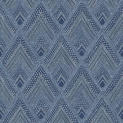 Seabrook Designs Boho Rhapsody Coastal Blue Panama Boho Diamonds Unpasted Wallpaper