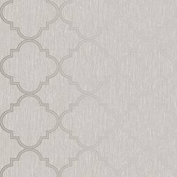 Graham & Brown Superfresco Silk Sparkle Trellis Neutral Wallpaper wilko