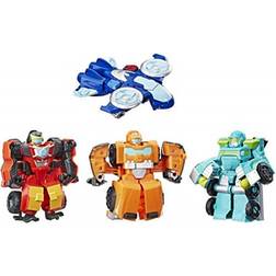 Hasbro Heroes Transformers Rescue Bots Academy Academy Rescue Team Pack, 4 Collectible 4.5-inch Converting Action Figures, Toys for Kids Ages 3 and