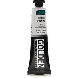 Golden OPEN Acrylic Colors viridian green hue 2 oz. tube