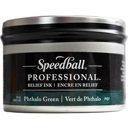 Speedball Professional Relief Ink phthalo green 8 oz. can
