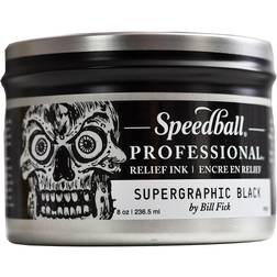 Speedball Professional Relief Ink supergraphic black 8 oz. can