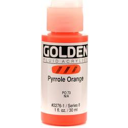 Golden Fluid Acrylics pyrrole orange 1 oz