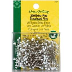 Dritz 250 Extra-Fine Glass Head Quilting Pins Size 22