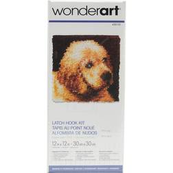 Caron Wonderart Latch Hook Kit 12"X12"-Puppy Love