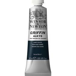 Winsor & Newton Griffin Alkyds Lamp Black, 37 ml tube