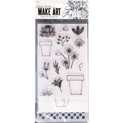 Ranger Wendy Vecchi MAKE ART Stamp, Die, Stencil Sets flower pot