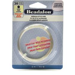 Beadalon German Style Wire Tarnish Resistant Silver Plate 20 gauge 19.7 ft. roll