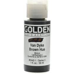 Golden Golden Fluid Acrylics 30 ml 2442 Van Dyke Brown Hue