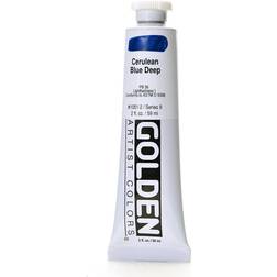 Golden Heavy Body Acrylics cerulean blue deep 2 oz