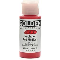 Golden Fluid Acrylics naphthol red medium 1 oz