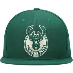 Mitchell & Ness Milwaukee Bucks Team Ground Snapback Hat - Hunter Green