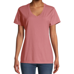 Hanes Women's ComfortWash V-Neck Tee - Mauve