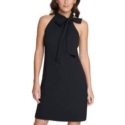 Vince Camuto Bow-Neck Halter Dress - Black