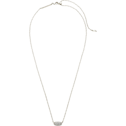 Kendra Scott Grayson Cubic Zirconia Adjustable Pendant Necklace in Rhodium Plate, 19