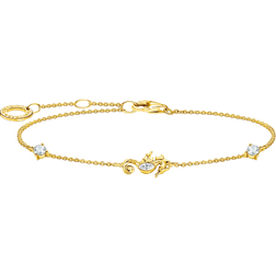 Thomas Sabo Charm Club Delicate Seahorse Bracelet - Gold/Transparent