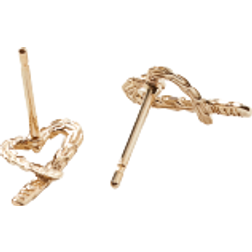 John Hardy 14K Yellow Gold Classic Chain Manah Heart Stud Earrings