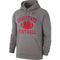 Nike Ohio State Buckeyes Football Club Pullover Hoodie - Heathered Gray