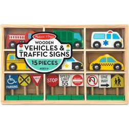 Melissa & Doug Wooden Vehicles & Traffic Signs