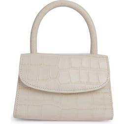 BY FAR Mini Leather Croco Embossed Leather - Cream