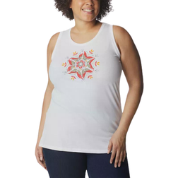 Columbia Bluff Mesa Tank Plus Size Women's - White/Floral Landscape