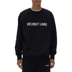 Helmut Lang Cotton Logo Print Crewneck Sweatshirt - Black