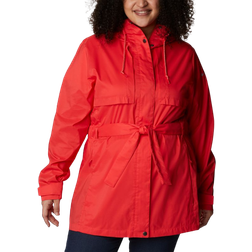 Columbia Women's Pardon My Trench Rain Jacket Plus Size - Red Hibiscus