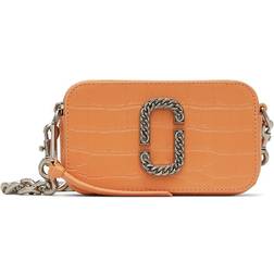 Marc Jacobs The Croc-Embossed Snapshot Chain Crossbody Bag - Orange