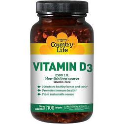 Country Life Vitamin D3 1000 IU 100 Softgels
