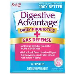 Schiff Digestive Advantage Fast Acting Enzymes plus Daily Probiotic 32 Capsules