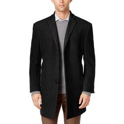 Calvin Klein Prosper Wool-Blend X-Fit Overcoat - Black