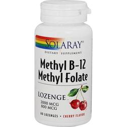 Solaray Methyl B12 Methyl Folate Cherry 60 Lozenges