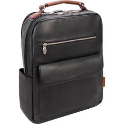 McKlein U Series Logan Leather Two-Tone Laptop Backpack 17" - Black