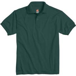 Hanes Kid's Cotton-Blend EcoSmart Jersey Polo - Deep Forest (054Y)