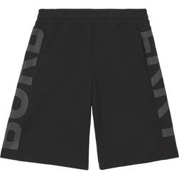 Burberry Logo Print Cotton Shorts - Black